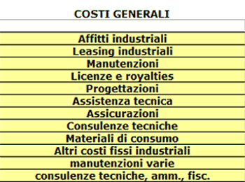 costi generali